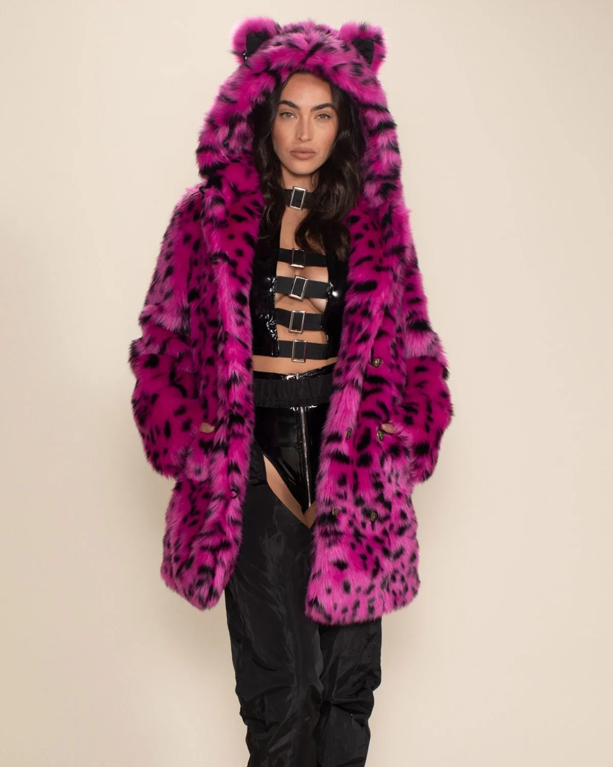 Pink Cheetah Classic Collector Edition Faux Fur Coat | Women's