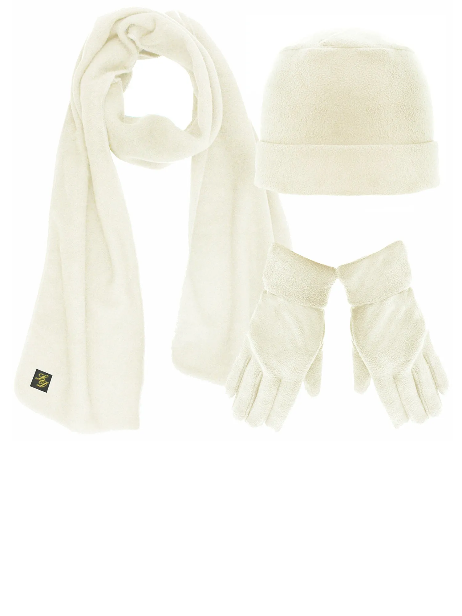 Polar Fleece 3 Piece Hat Scarf & Glove Matching Set