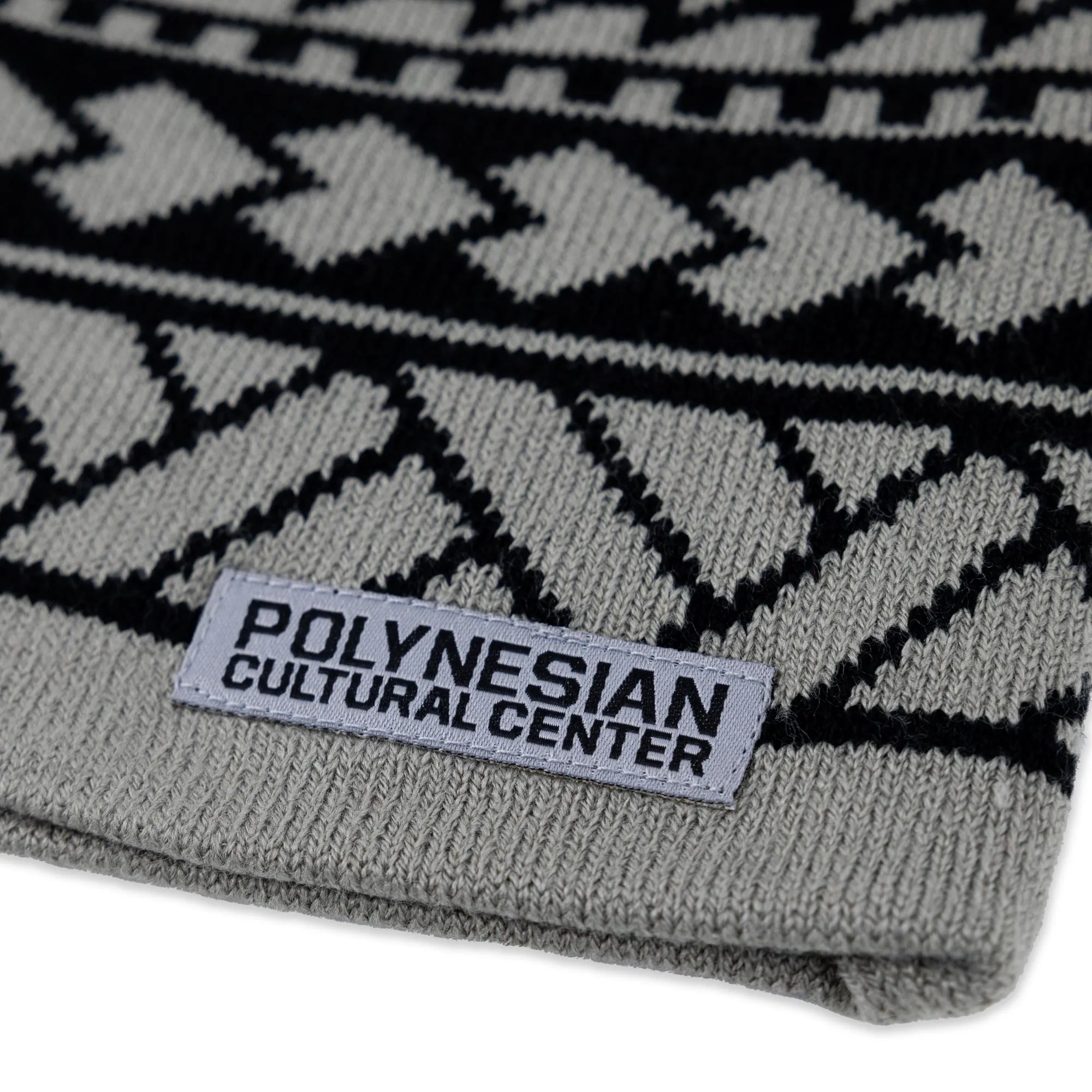 Polynesian Cultural Center Knitted Beanie Cap- Tribal Gray