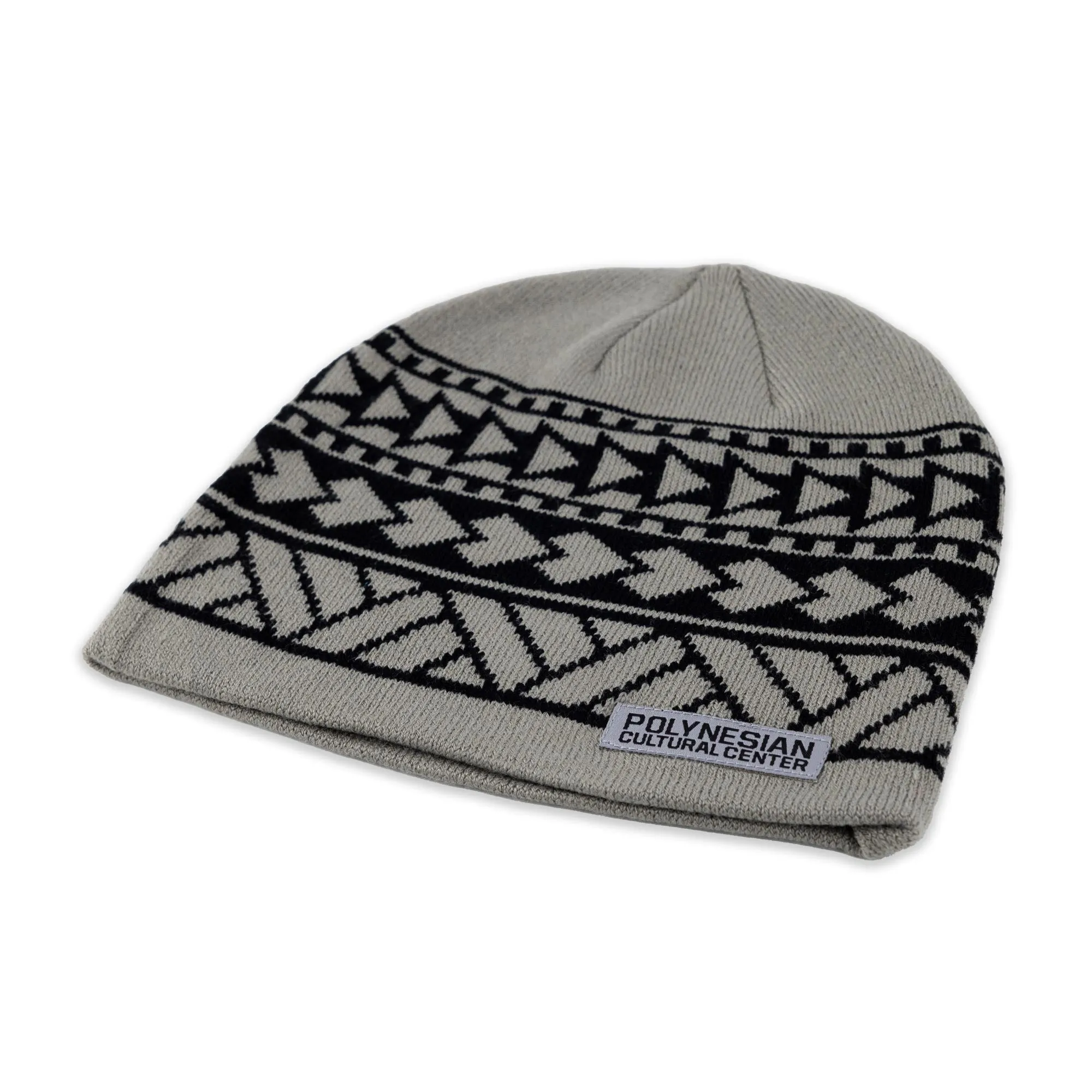 Polynesian Cultural Center Knitted Beanie Cap- Tribal Gray