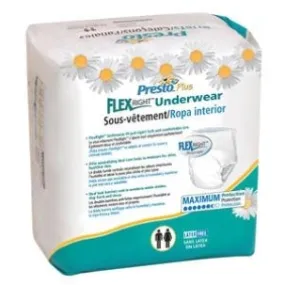 Presto Flex Underwear, Medium 32 - 44 Inch, Better Absorbency, Case of 80