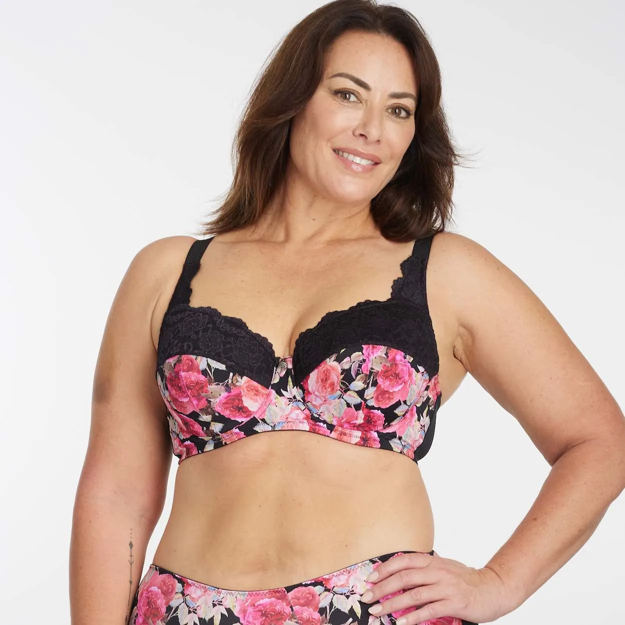 Print Padded Full Cup Bra - Cottage Garden