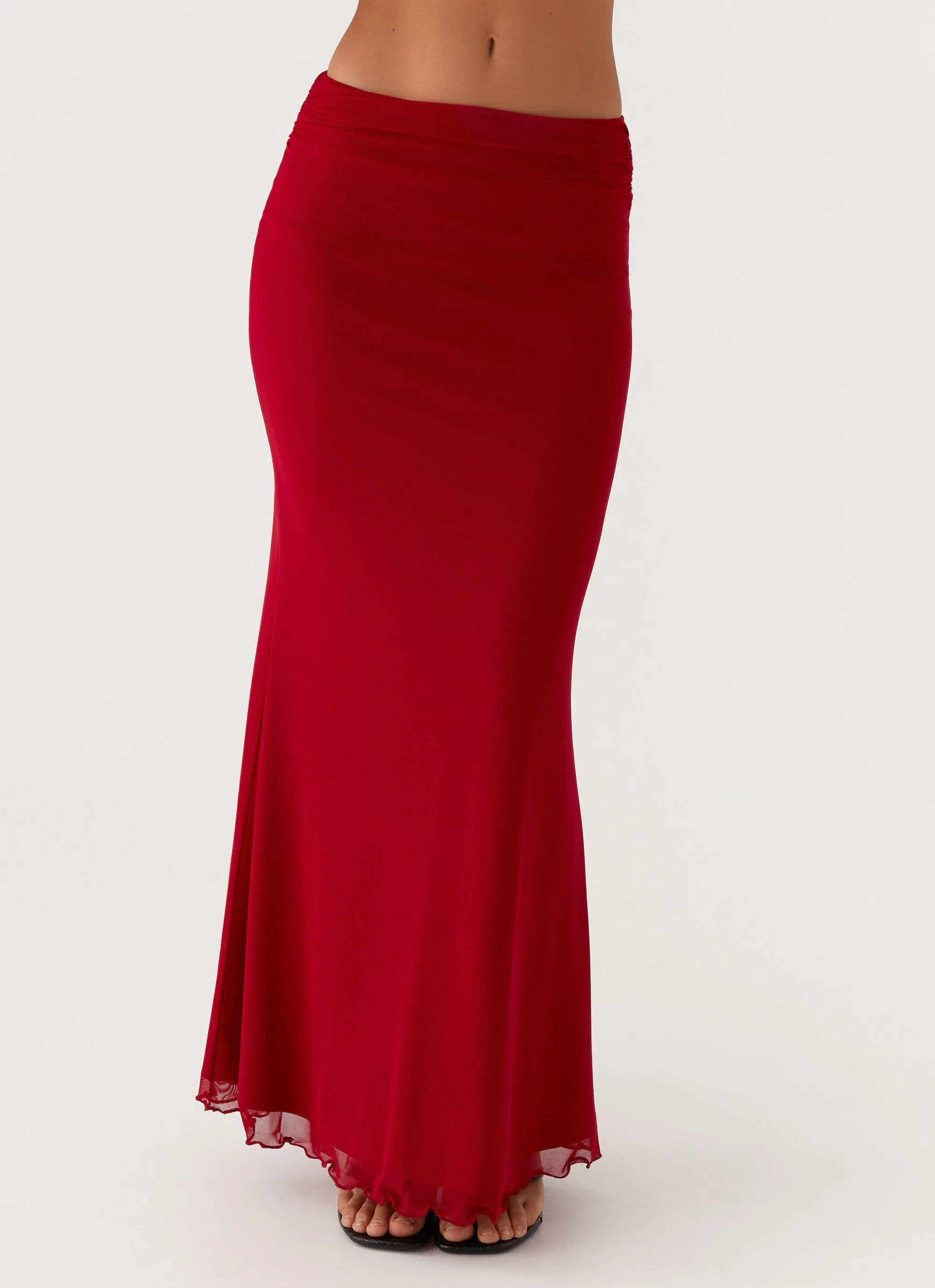 Rayne Maxi Skirt - Red