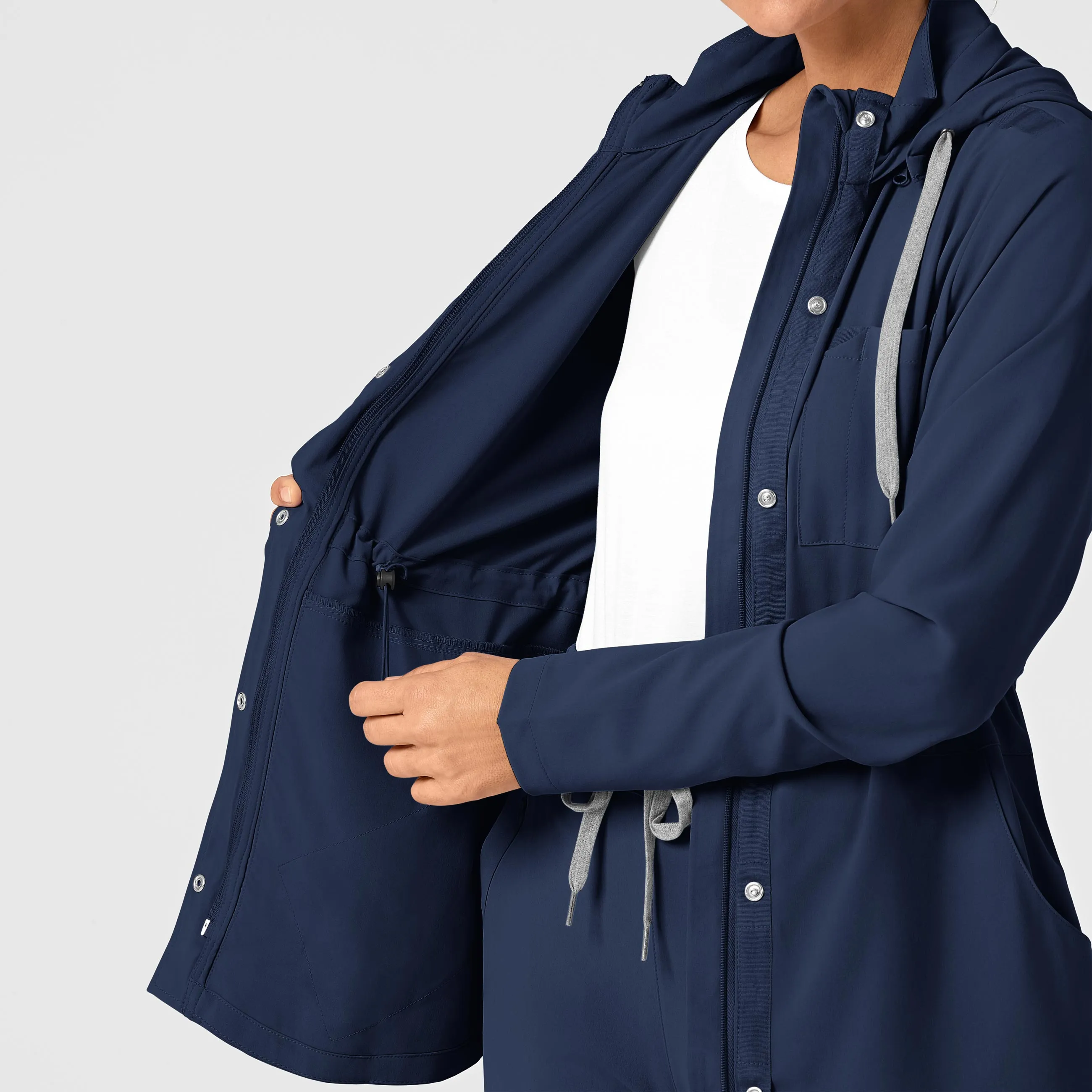 RENEW Women's Convertible Hood Fashion Jacket - Navy