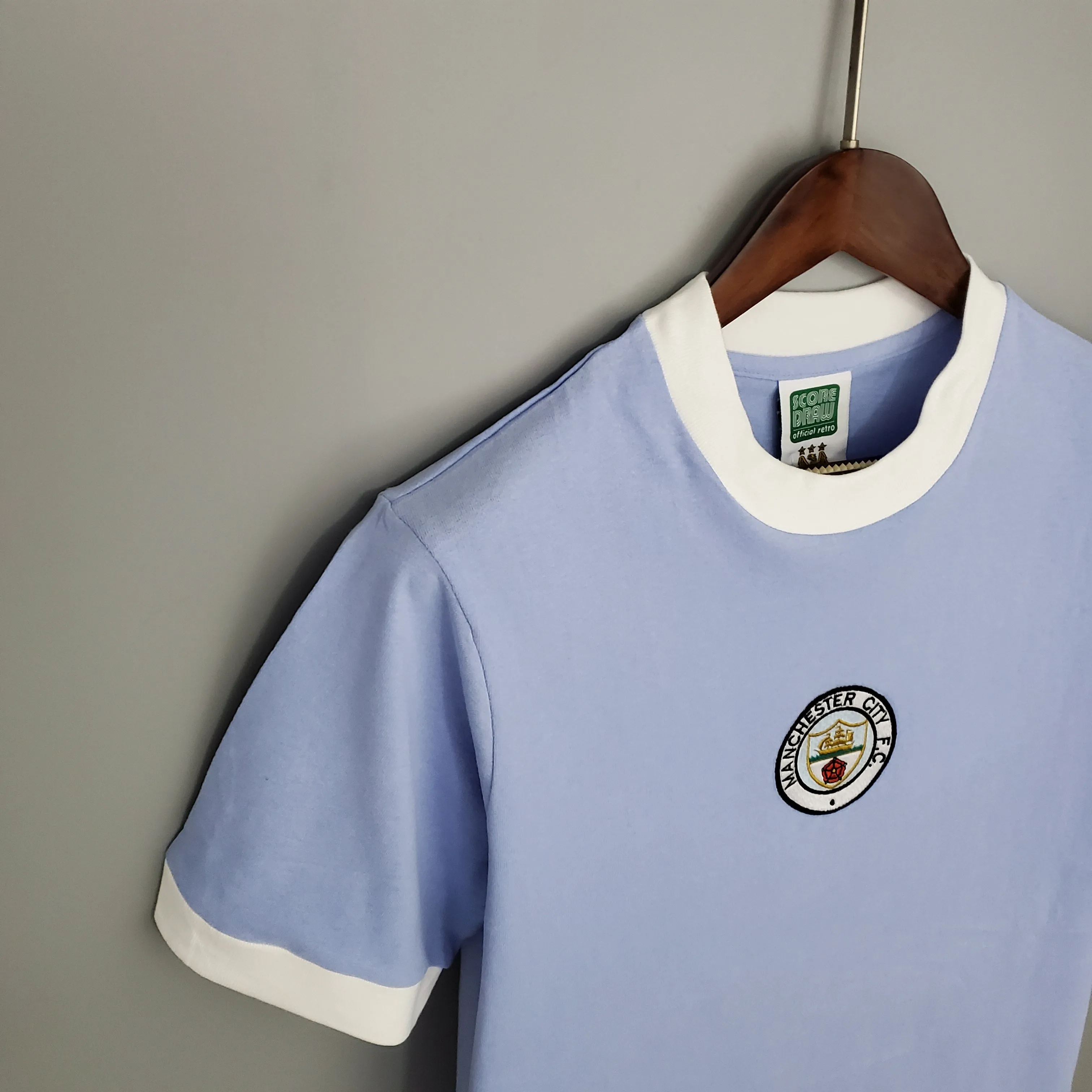 Retro Manchester City 1972 football shirt