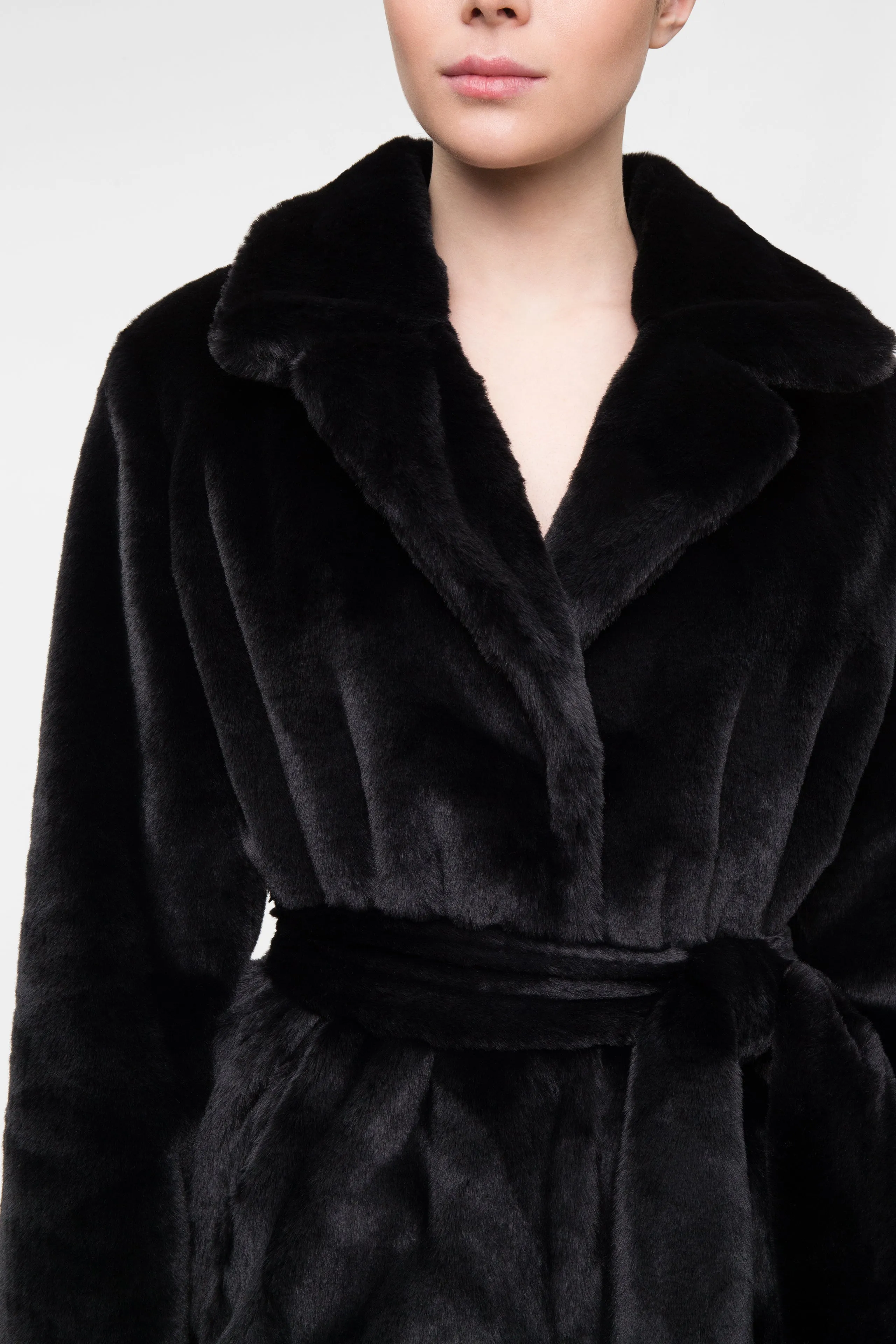 Short faux fur coat