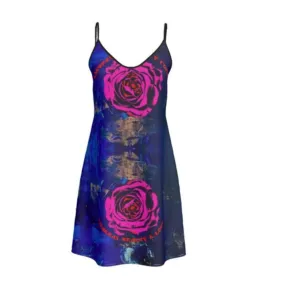 Short Silk Slip Dress Beauty and Love