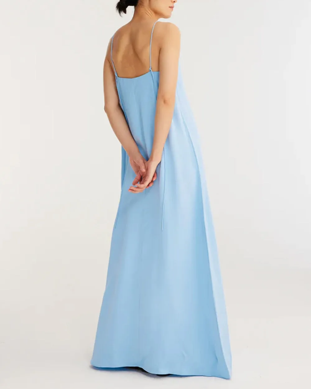 Sky Satin Slip Dress