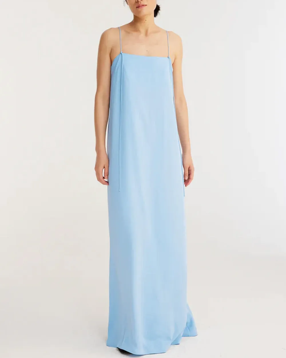 Sky Satin Slip Dress