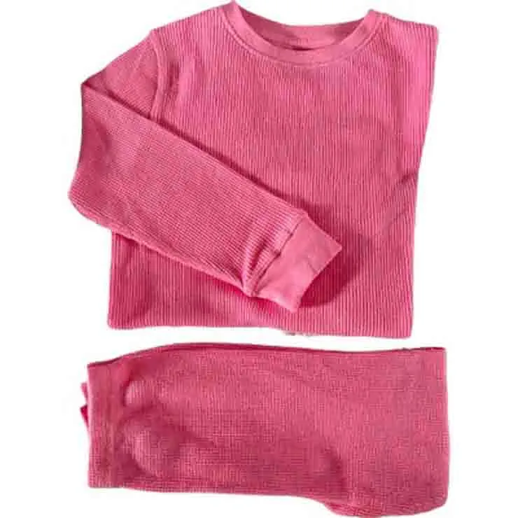 Slugs & Snails Waffle Cotton Set - Bubble Gum Fuschia Pink