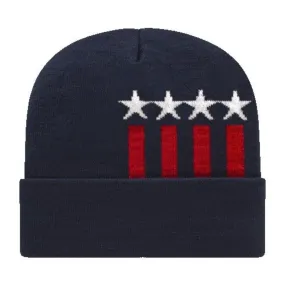 Stars and Stripes Knit Cap w/Cuff - #401813