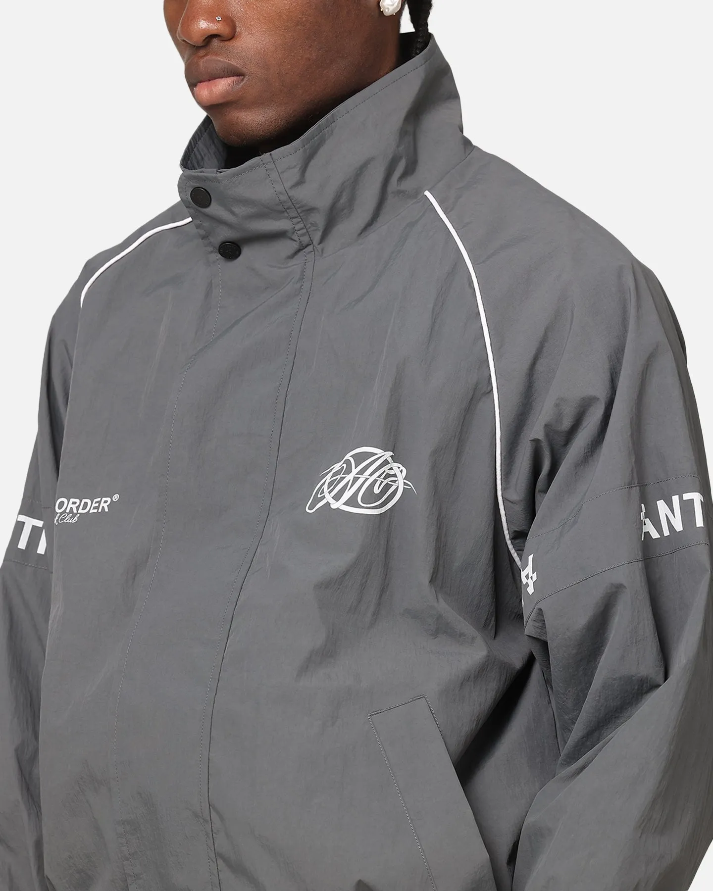 The Anti Order Track Club Windbreaker Jacket Dark Grey/Grey