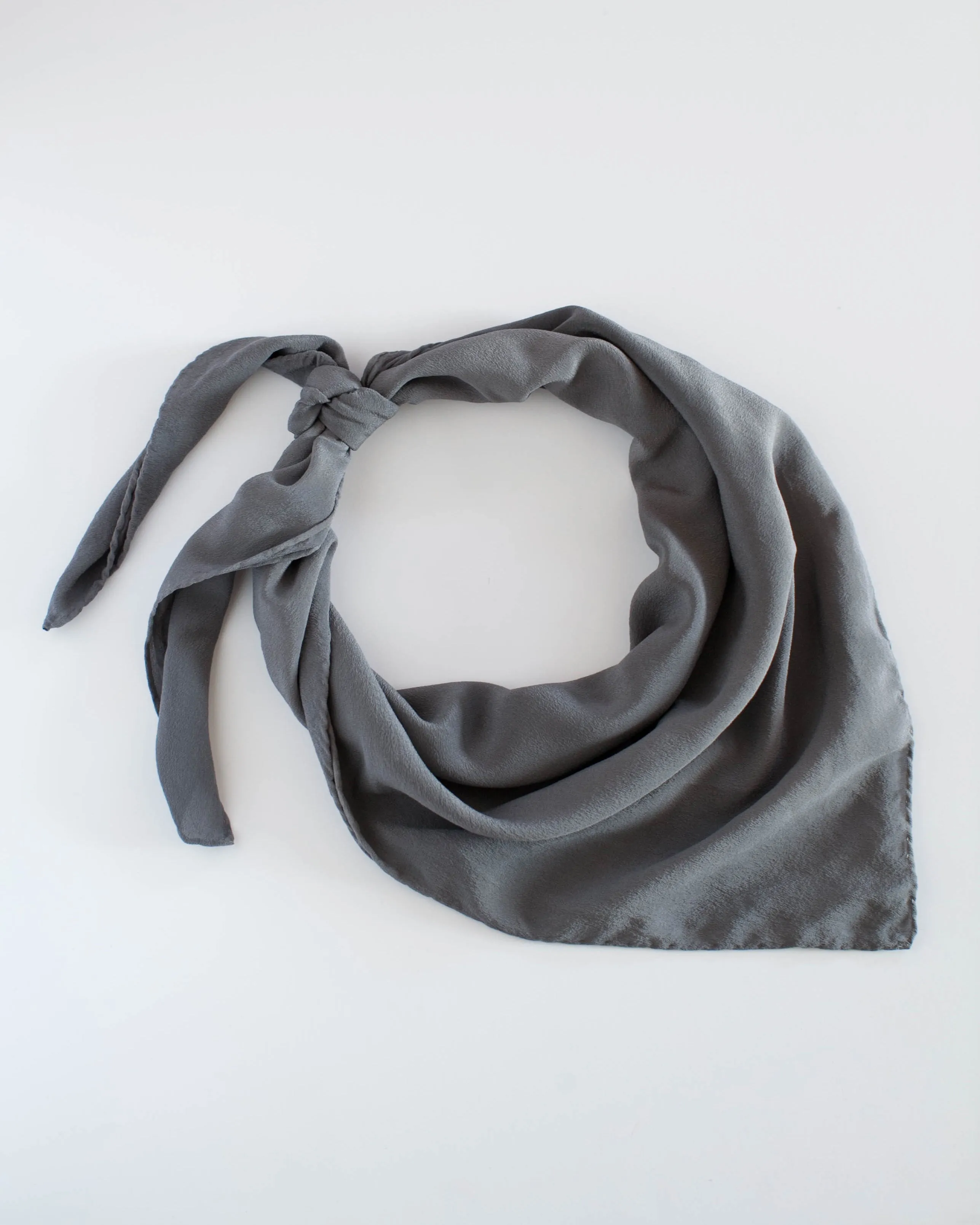 'The Classic' Washable Silk Scarf in Slate