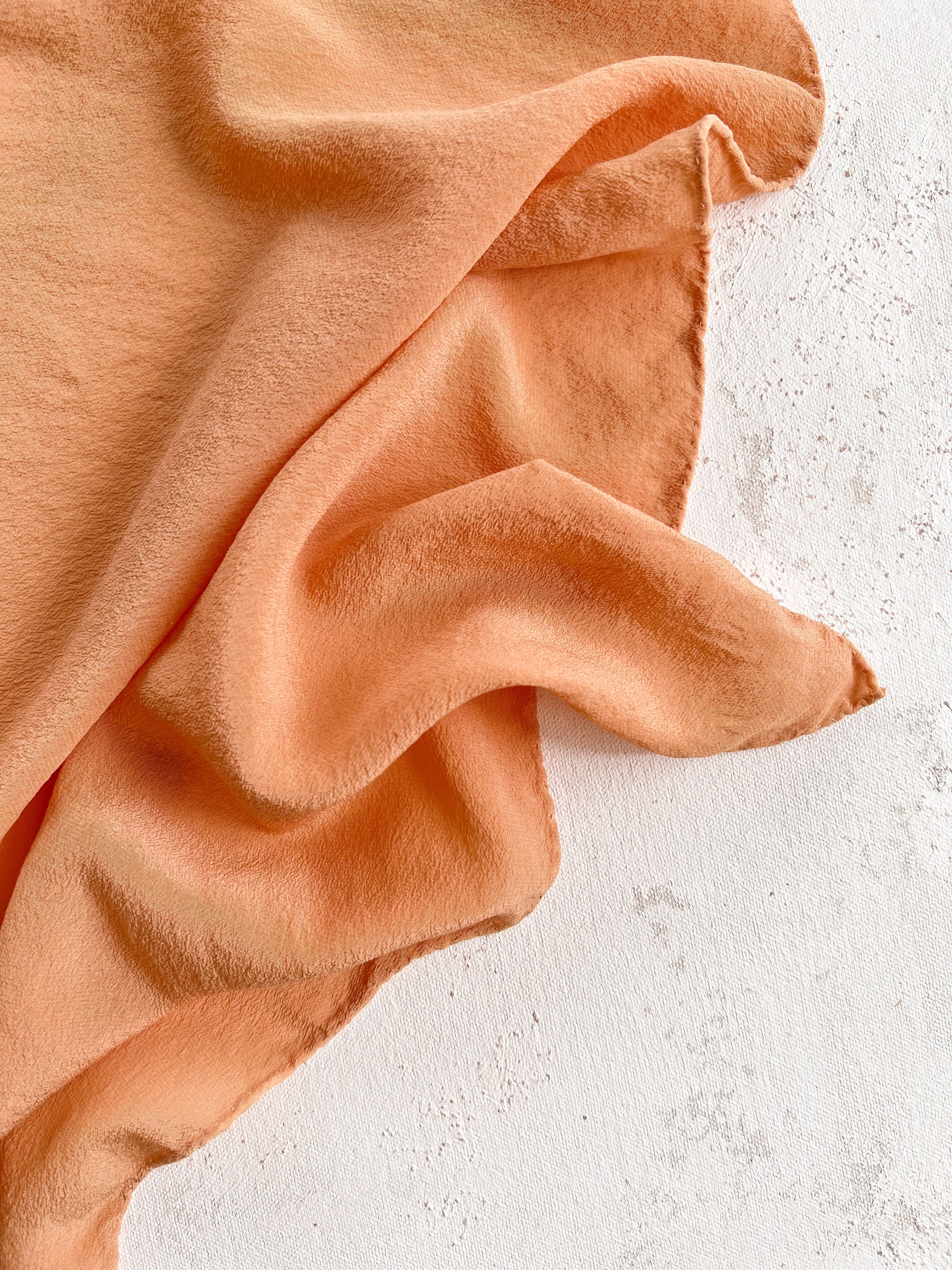 'The Scout' Washable Silk Scarf in Apricot