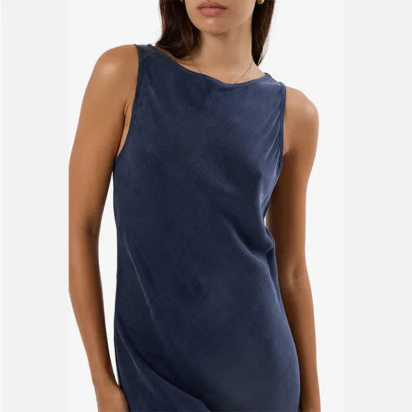 Thrills Indigo Slip Dress - Oxford Blue