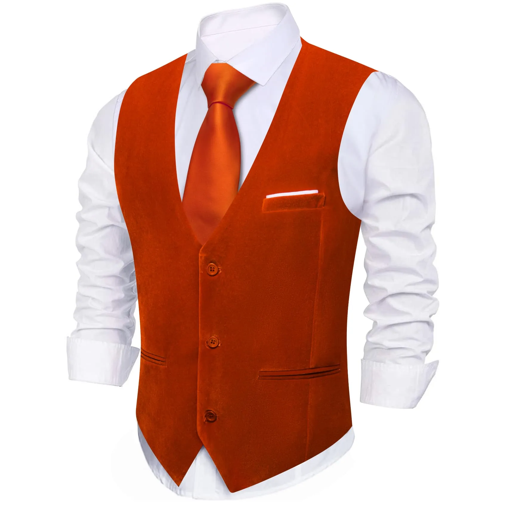 Ties2you Suit Vest Red Solid Mens Flannelette Work Dress Vest Business