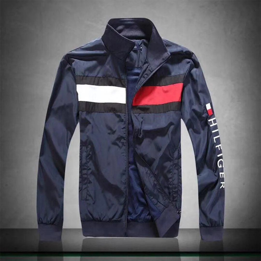 Tommy Hilfiger Flag Knit Tracksuit Jacket- Navy-blue