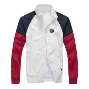 Tommy Hilfiger Men's White Essential Graphic Logo Jacket