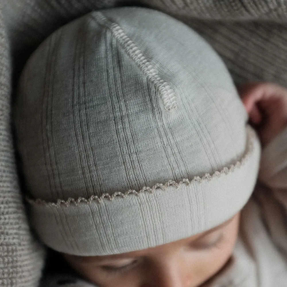 Tothemoon ☾ - Newborn Beanie - 100% Wool - Moonbeam