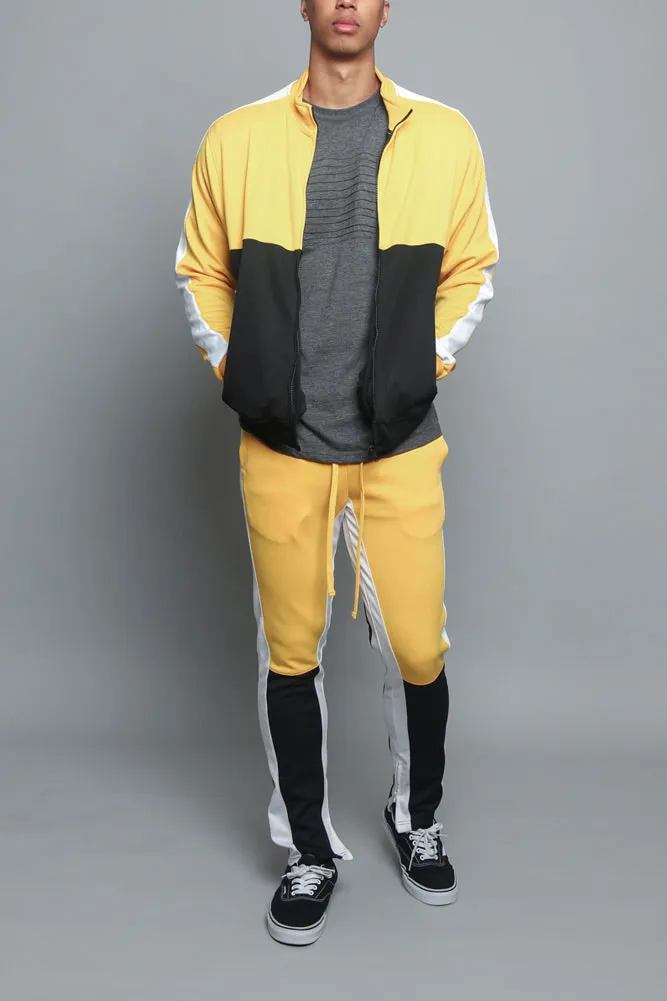 Tri-Colored Track Suit Set