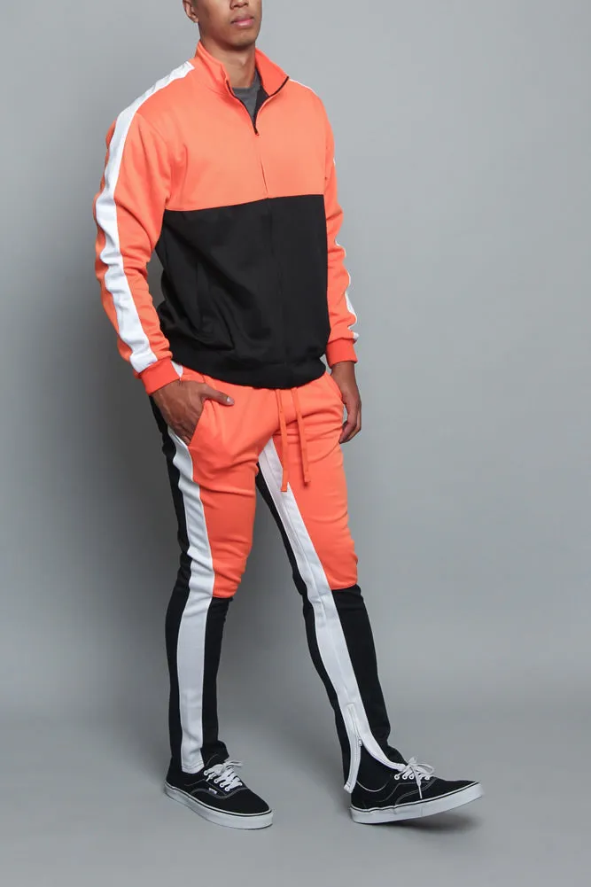 Tri-Colored Track Suit Set