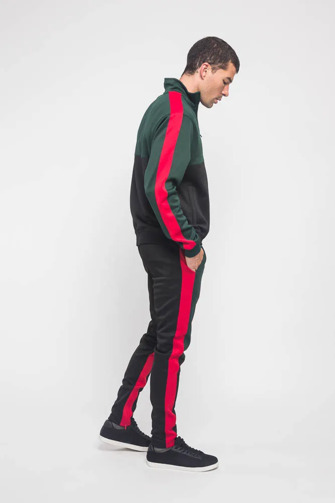 Tri-Colored Track Suit Set