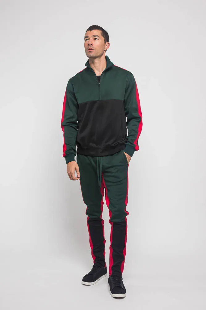 Tri-Colored Track Suit Set