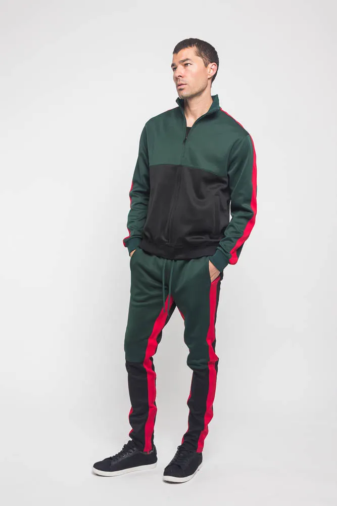 Tri-Colored Track Suit Set