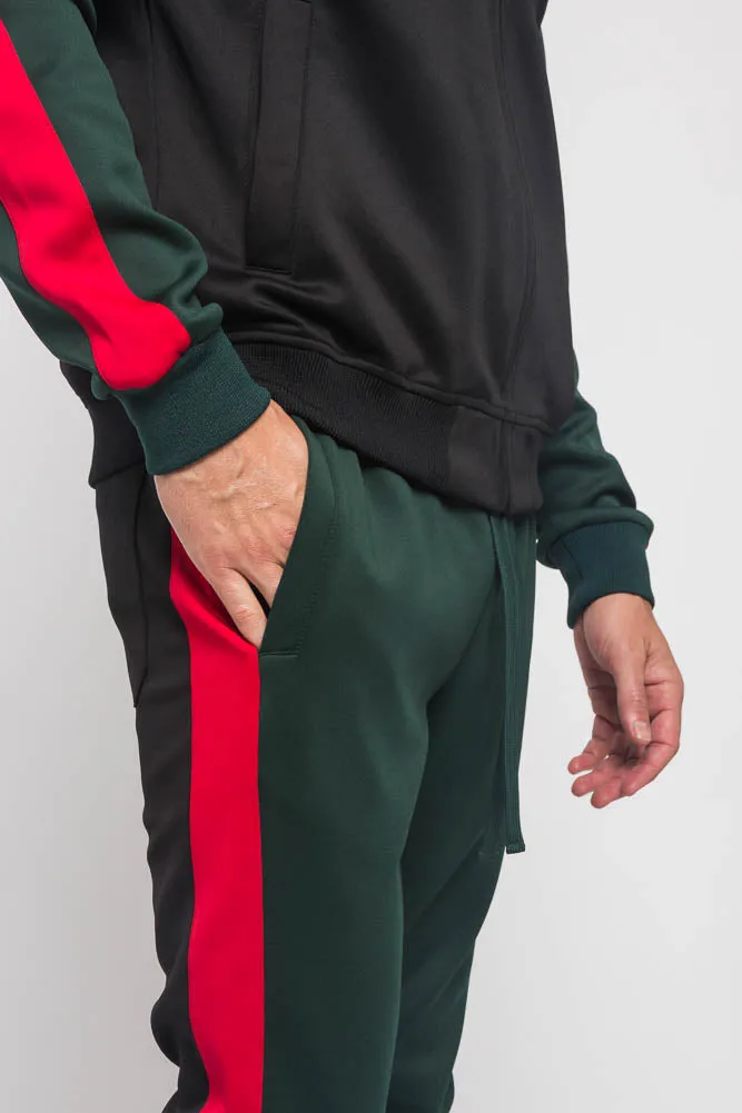 Tri-Colored Track Suit Set