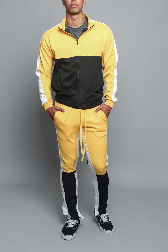 Tri-Colored Track Suit Set