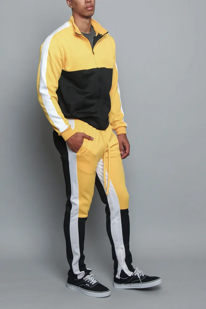 Tri-Colored Track Suit Set