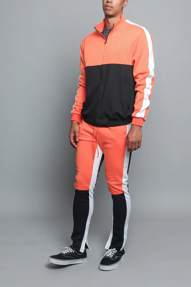 Tri-Colored Track Suit Set