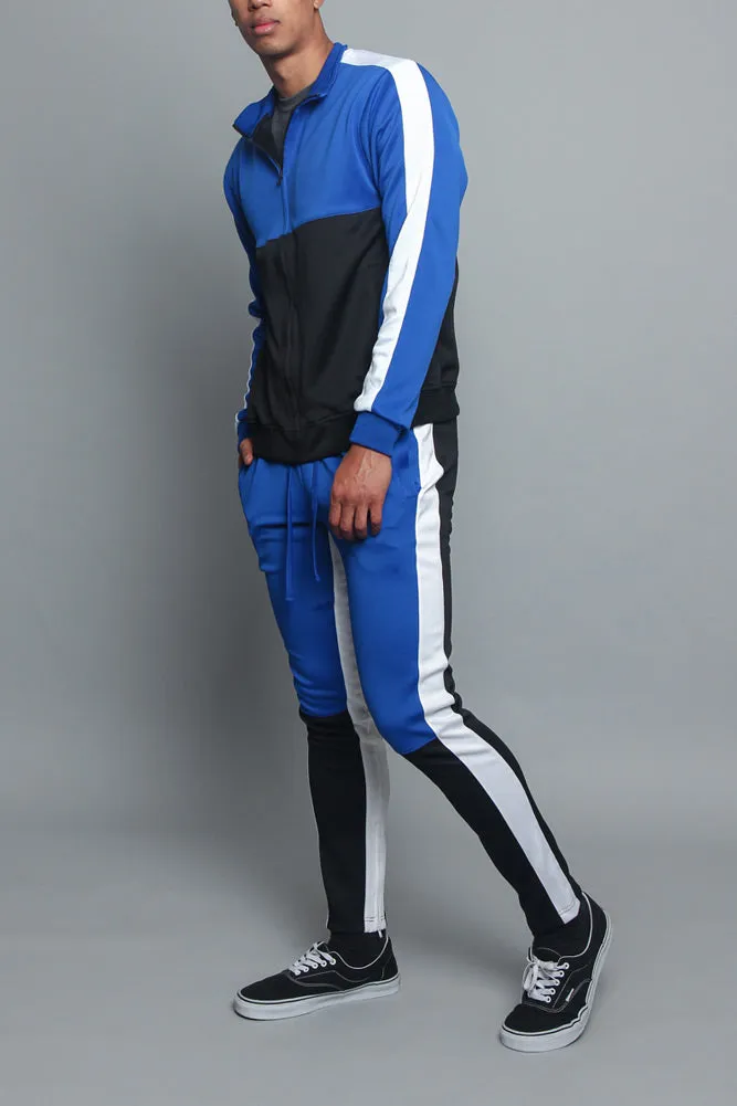 Tri-Colored Track Suit Set