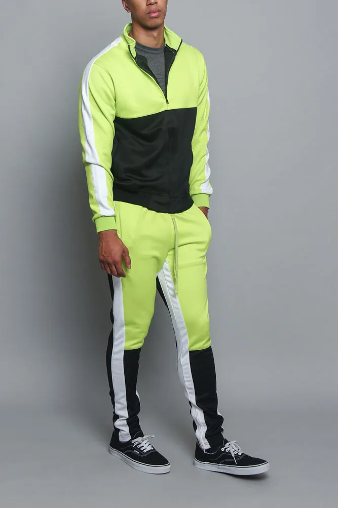 Tri-Colored Track Suit Set