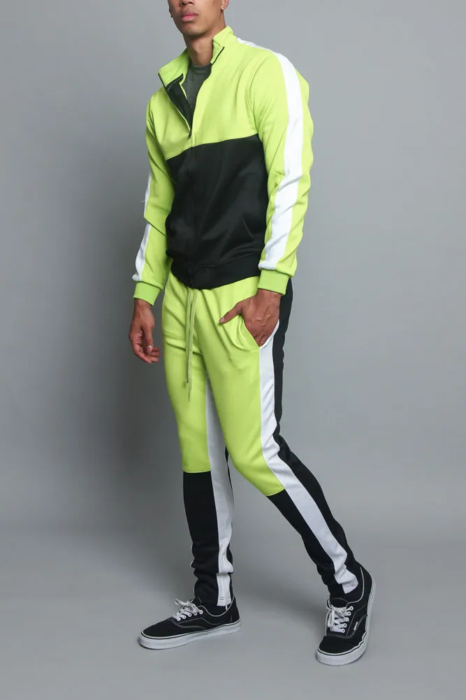 Tri-Colored Track Suit Set