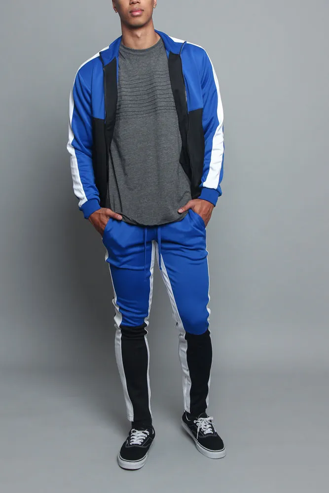 Tri-Colored Track Suit Set