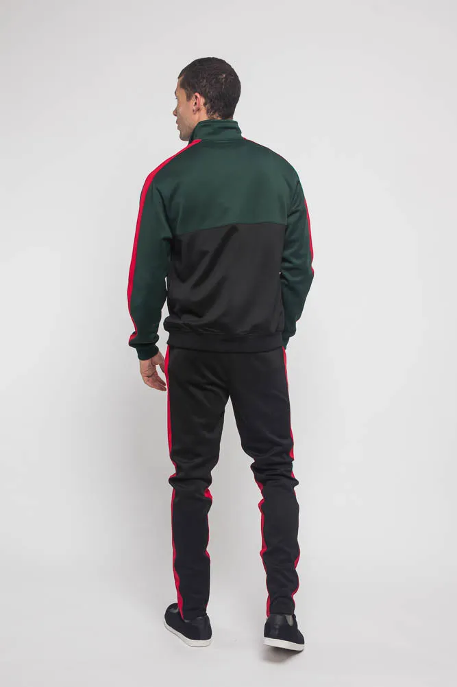 Tri-Colored Track Suit Set