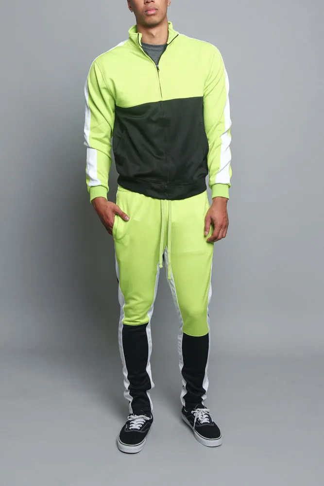 Tri-Colored Track Suit Set