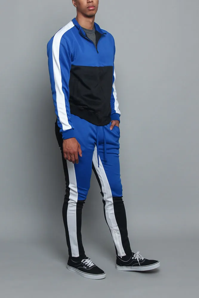 Tri-Colored Track Suit Set