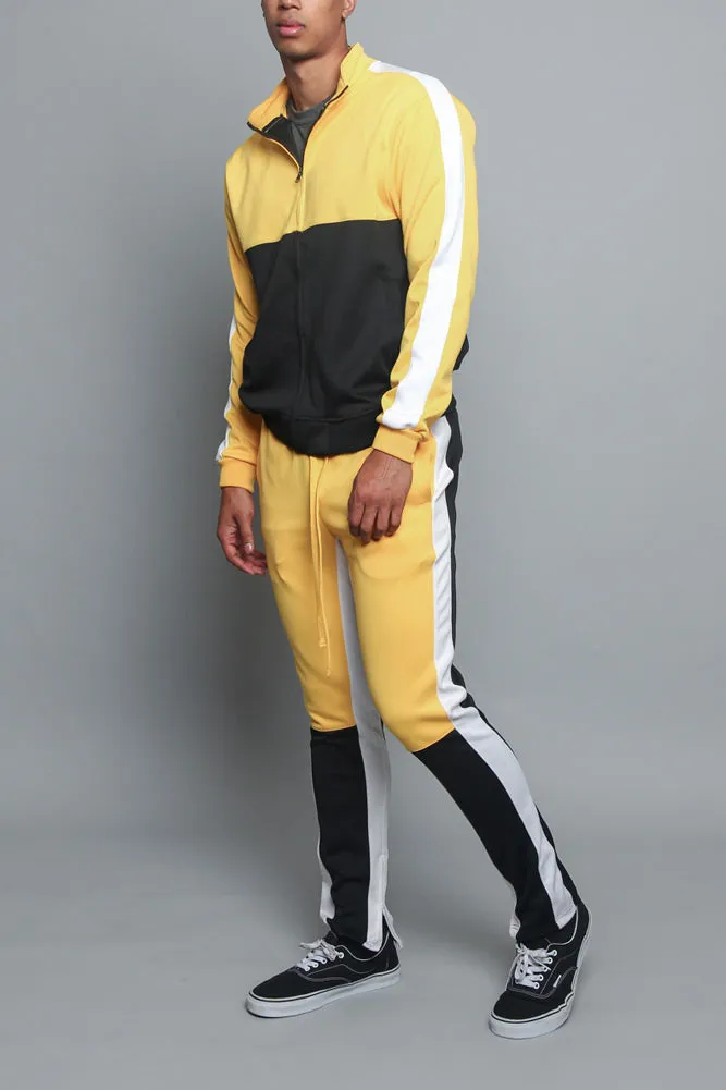 Tri-Colored Track Suit Set