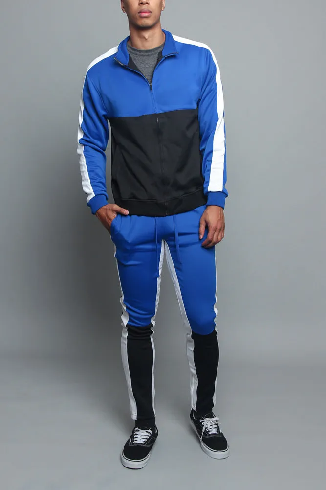 Tri-Colored Track Suit Set