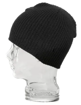 UE Shorty Skull Ribbed Beanie Hat - Black