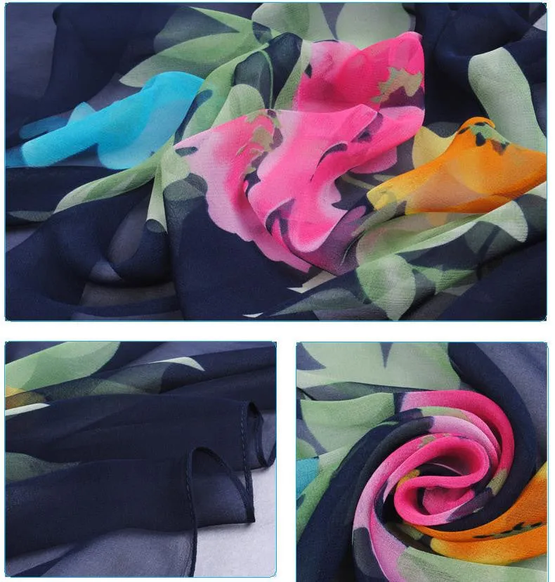 Ultralarge new chiffon silk scarf women's spring and autumn accessories scarf autumn and winter thermal scarf