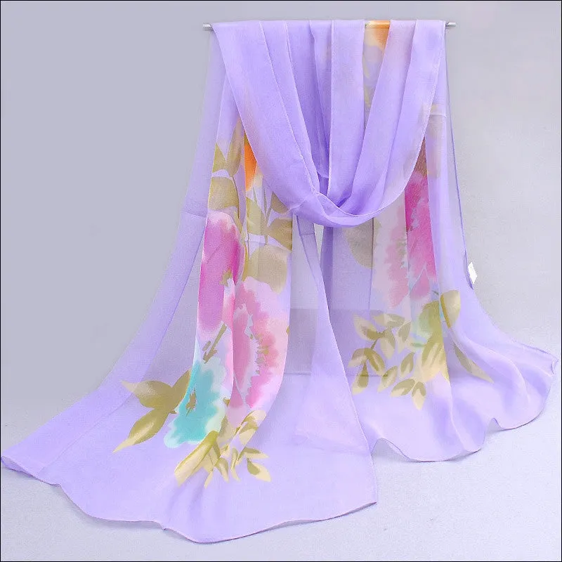 Ultralarge new chiffon silk scarf women's spring and autumn accessories scarf autumn and winter thermal scarf