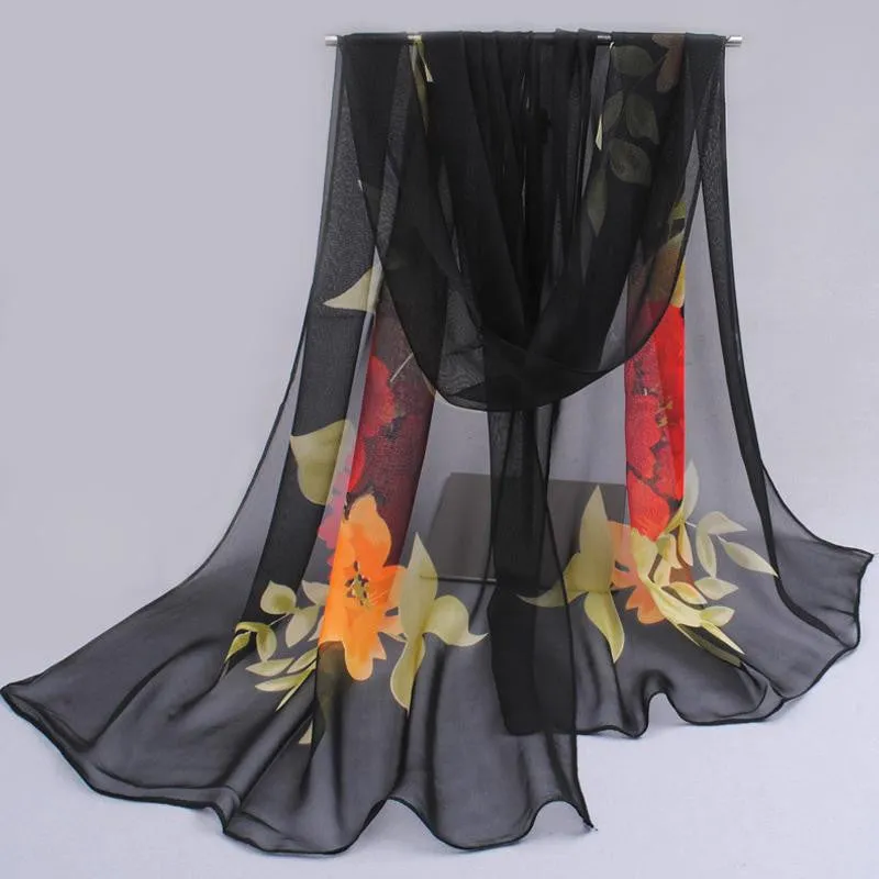 Ultralarge new chiffon silk scarf women's spring and autumn accessories scarf autumn and winter thermal scarf