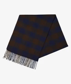 Unisex Wool Scarf - Coffee/Navy