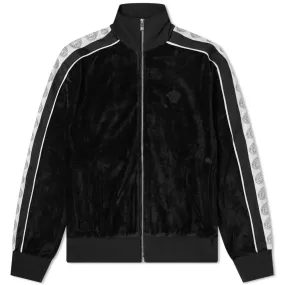 Versace Black Velour Tape Track Jacket