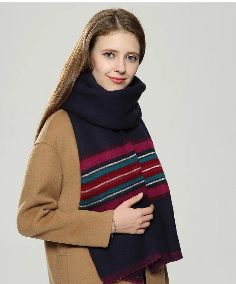 VIGROCK W01 Knit Wool Long Scarf for Women