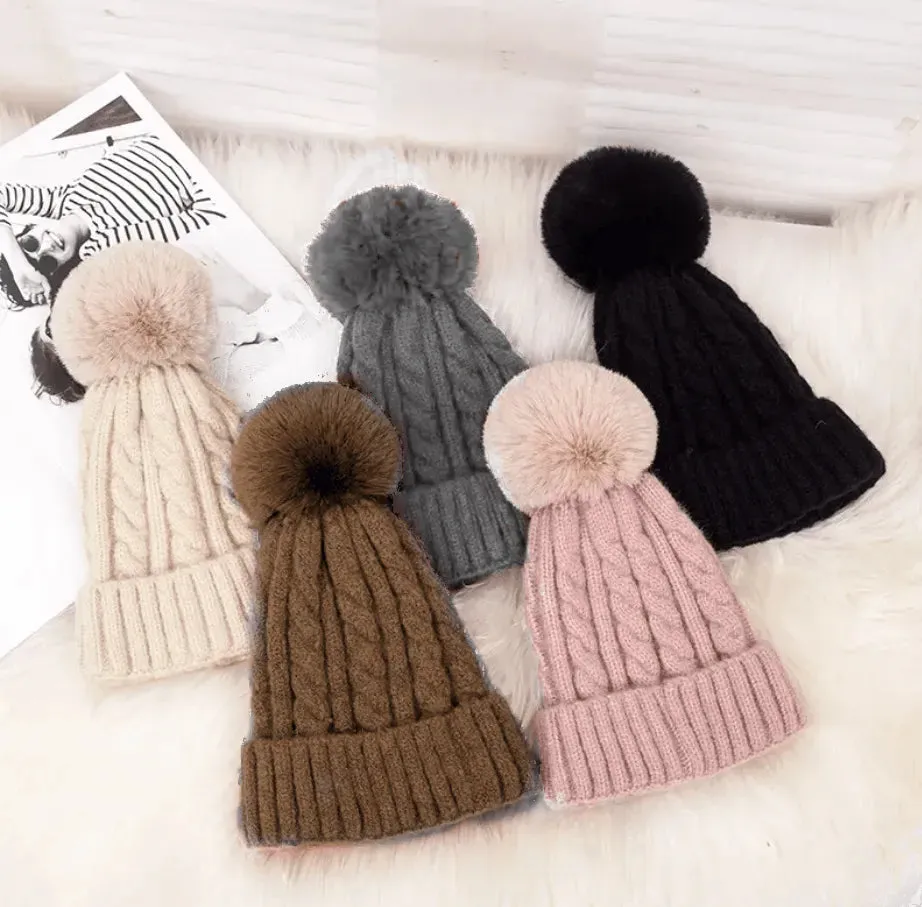 Women's Warm Fleece lined Winter Beanie Hat