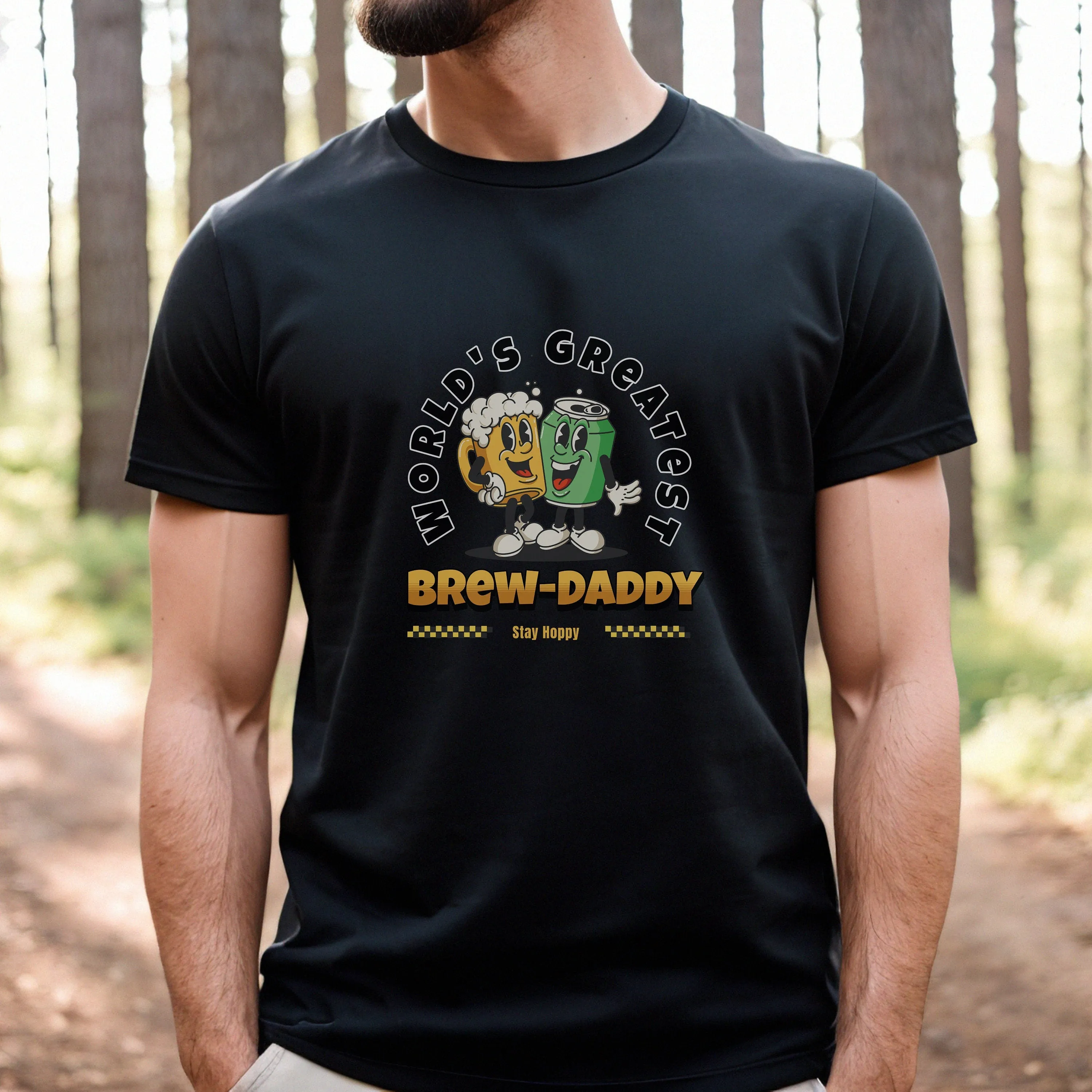 World's Greatest Brew-Daddy T-Shirt, Funny Beer Lover Gift, Stay Hoppy Tee, Father's Day Shirt, Beer and Hops